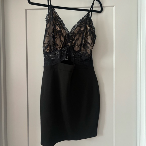 Black Lace Mini Dress - Picture 2 of 6